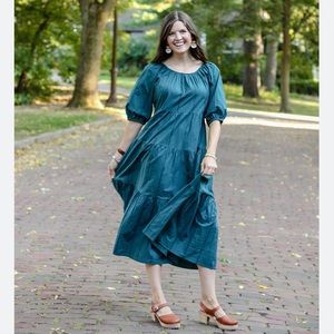 Universal Thread Teal Prairie Maxi Dress